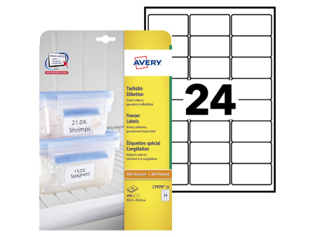 AVERY Zweckform Etiquette de congélation, blanc