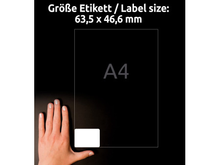 AVERY Zweckform Etiquette d'adresse recyclée, 63,5 x 46,6 mm