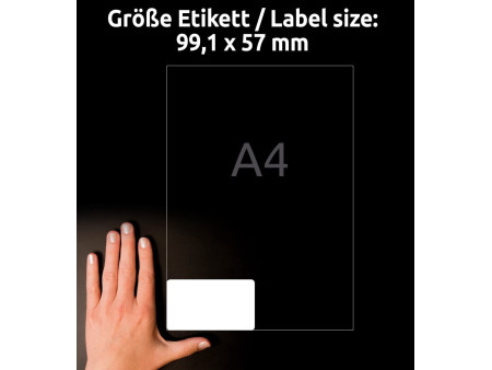 AVERY Zweckform Etiquette d'adresse recyclée, 99,1 x 57 mm