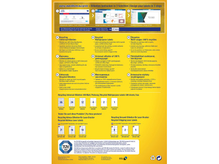 AVERY Zweckform Etiquettes multi-usage recyclées