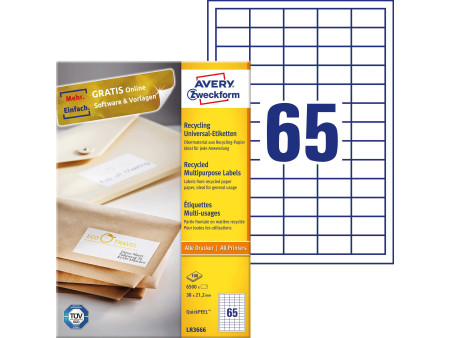 AVERY Zweckform Etiquettes multi-usage recyclées