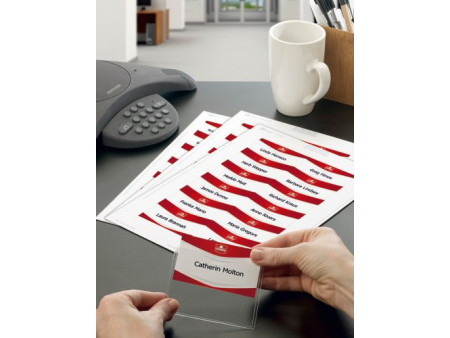 AVERY Insert imprimable pour badge, 90 x 54 mm, blanc