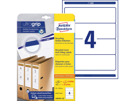 AVERY Zweckform Etiquettes recyclées pour dos de classeur