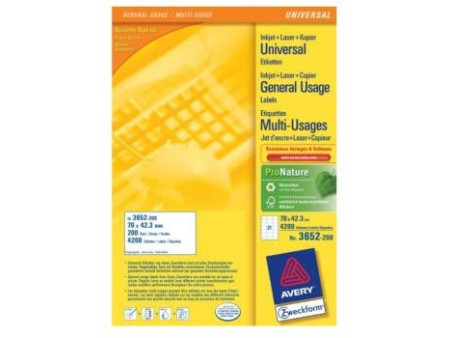 AVERY Zweckform Etiquette universelle, 70 x 42,3 mm, blanc