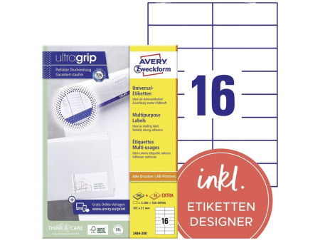 AVERY Zweckform Etiquette universelle, 105 x 37 mm, blanc