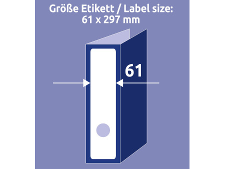 AVERY Zweckform Etiquette pour dos de classeur, 61 x 297 mm