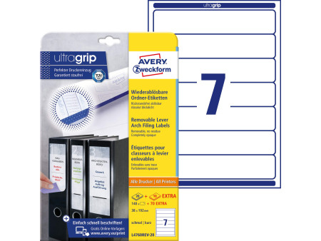 AVERY Zweckform Etiquette pour dos de classeur, détachable