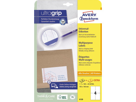AVERY Zweckform Etiquette universelle, 105 x 148 mm, blanc