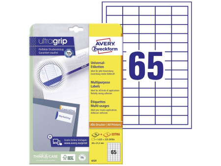 AVERY Zweckform Etiquette universelle, 38 x 21,2 mm, blanc