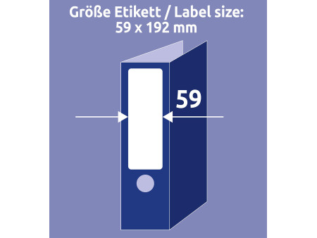 AVERY Zweckform Etiquette pour dos de classeur, 61 x 192 mm
