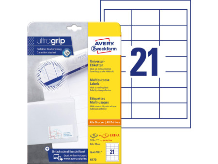 AVERY Zweckform Etiquette universelle, 64 x 36 mm, blanc