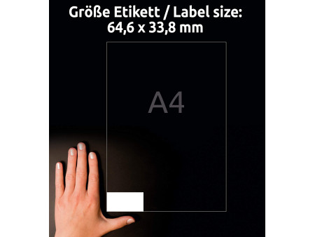 AVERY Zweckform Etiquette universelle, 64,6 x 33,8 mm, blanc