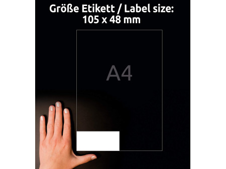 AVERY Zweckform Etiquette universelle, 105 x 48 mm, blanc