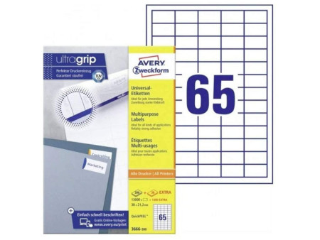AVERY Zweckform Etiquette universelle, 38 x 21,2 mm, blanc
