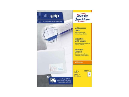 AVERY Zweckform Etiquette universelle, 70 x 50,8 mm, blanc