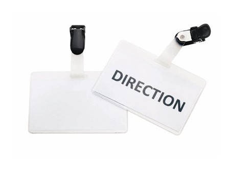 pavo Porte-badge, avec clip, 60 x 90 mm, transparent
