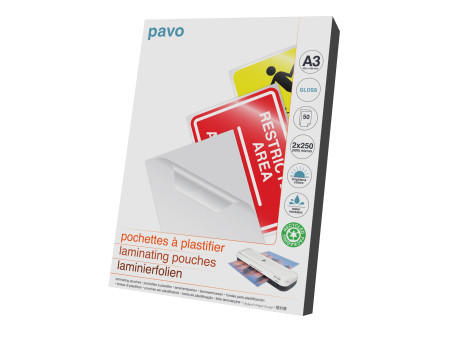 pavo Pochette de plastification, A3, brillant, 500 microns