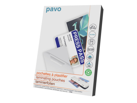 pavo Pochette de plastification, 67 x 99 mm, brillant