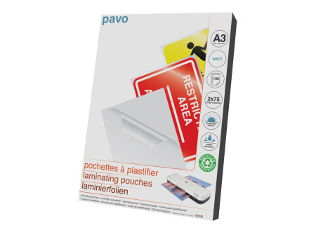 pavo Pochette de plastification, A3, mat, 150 microns
