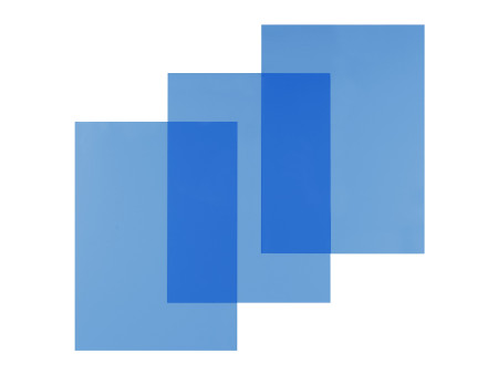 pavo plats de couverture, A4, PVC, 0,20 mm, bleu transparent