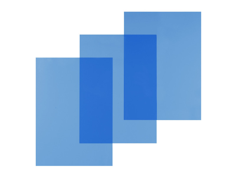 pavo plats de couverture, A4, PVC, 0,20 mm, bleu transparent