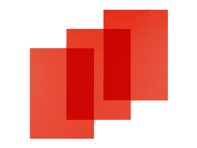 pavo plats de couverture, A4, PVC, 0,20 mm,rouge transparent