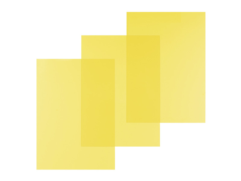 pavo plats de couverture, A4, PVC, 0,2 mm, jaune transparent