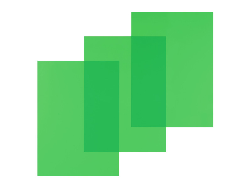pavo plats de couverture, A4, PVC, 0,2 mm, vert transparent