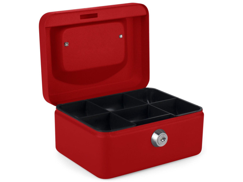 pavo Caisse à monnaie, (L)150 x (P)115 x (H)80 mm, rouge