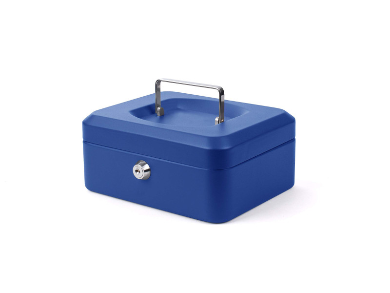 pavo Caisse à monnaie, (L)200 x (P)160 x (H)90 mm, bleu
