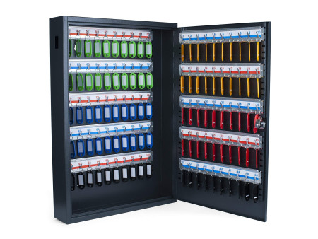 pavo Armoire à clés Deluxe, pour 100 clés, gris foncé