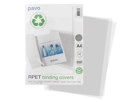 pavo Plats de couverture, A4, rPET, transparent, 0,20 mm