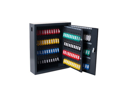 pavo Armoire à clés Deluxe, pour 80 clés, gris foncé
