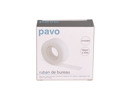 pavo Ruban adhésif invisible Office, 19 mm x 33 m