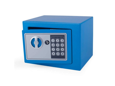 pavo Mini coffre-fort, avec serrure électronique, bleu
