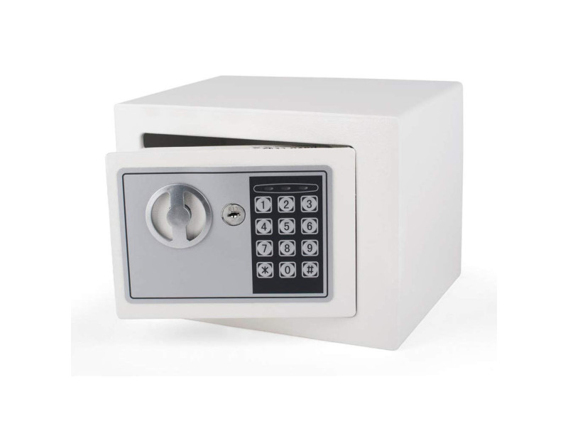 pavo Mini coffre-fort, avec serrure électronique, blanc