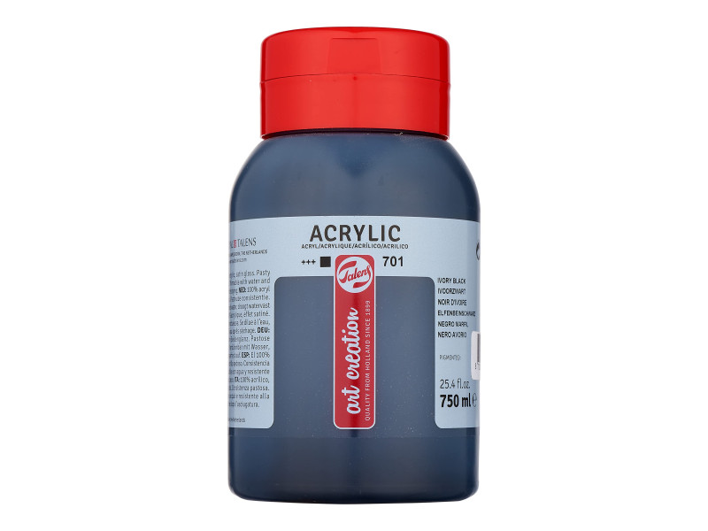 ROYAL TALENS Acrylique ArtCreation, 750 ml, noir ivoire
