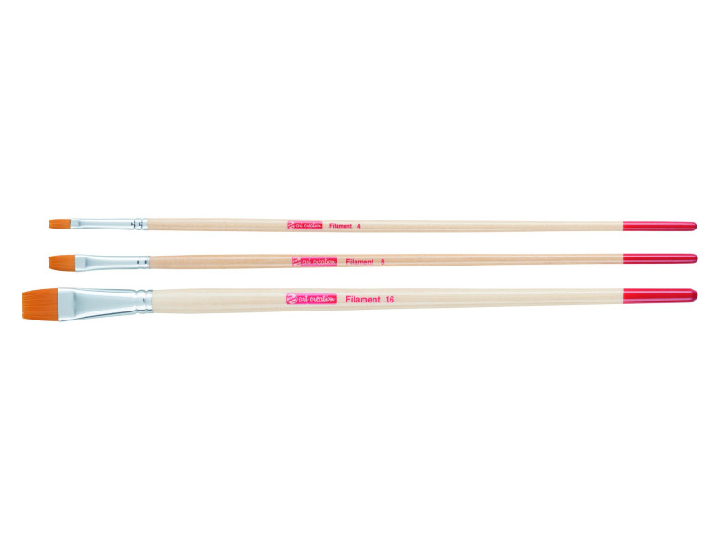 ROYAL TALENS Set de pinceaux plats, 3 pièces