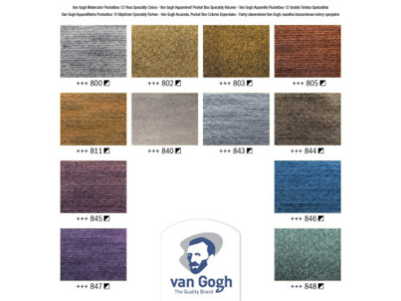ROYAL TALENS Peinture aquarelle Van Gogh, boîte de 12,