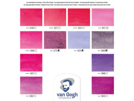 ROYAL TALENS Peinture aquarelle Van Gogh, boîte de 12,