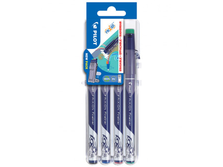 PILOT Stylo feutre Fineliner FRIXION EVOLUTIVE SET, étui 4