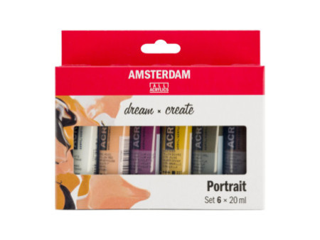 ROYAL TALENS Peinture acrylique AMSTERDAM Portrait, 6x 20 ml