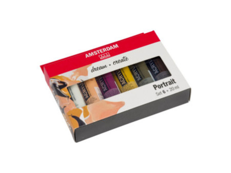 ROYAL TALENS Peinture acrylique AMSTERDAM Portrait, 6x 20 ml