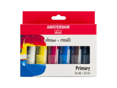 ROYAL TALENS Peinture acrylique AMSTERDAM Primary, 6x 20 ml