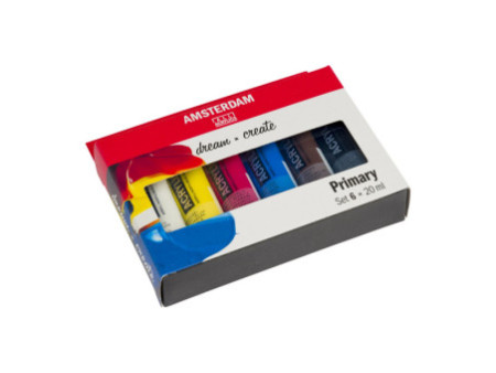 ROYAL TALENS Peinture acrylique AMSTERDAM Primary, 6x 20 ml