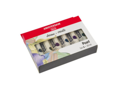 ROYAL TALENS Peinture acrylique AMSTERDAM Pearl, 6 x 20 ml