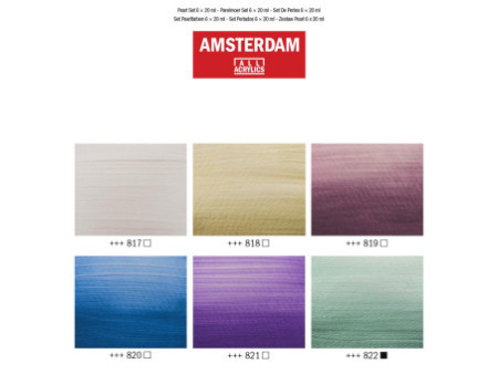 ROYAL TALENS Peinture acrylique AMSTERDAM Pearl, 6 x 20 ml