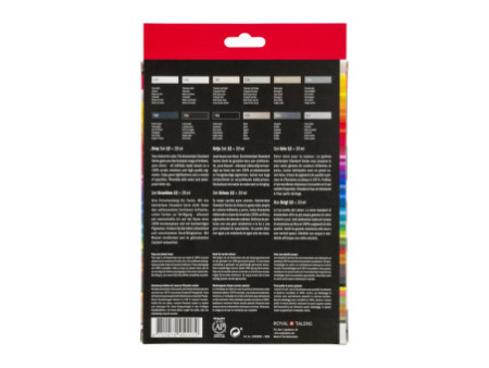 ROYAL TALENS Peinture acrylique AMSTERDAM Greys, 12 x 20 ml