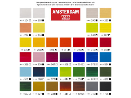 ROYAL TALENS Peinture acrylique AMSTERDAM General Selection