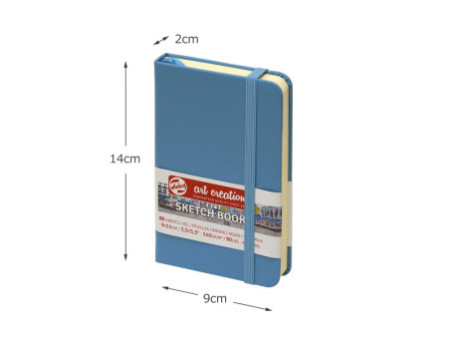 ROYAL TALENS Art Creation Carnet de croquis, 90x140 mm, bleu